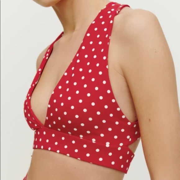 Reformation Dani Ecomove V-Neck Cross Back Bra - Picture 3 of 5